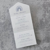 ROWAN Boy Boho Regenboog Luier Raffle Baby shower All In One Uitnodiging