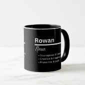 Rowan Boy Name Definition Personalized Mug Mok (Voorkant rechts)