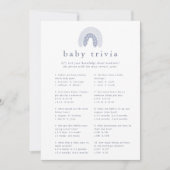 ROWAN Boy Rainbow Baby shower Trivia Game Kaart (Voorkant)