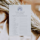 ROWAN Boy Regenboog Baby shower Woord Scramble Gam Kaart