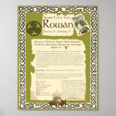 ROWAN CELTIC SACRED TREE POSTER (Voorkant)