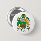 Rowan Family Crest Ronde Button 5,7 Cm (Voorkant /achterkant)