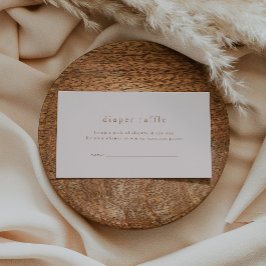 ROWAN Goud Roze Eenvoudig Baby shower Luier Raffle Informatiekaartje