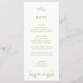 ROWAN | Green Botanical Wedding Menu (Voorkant)