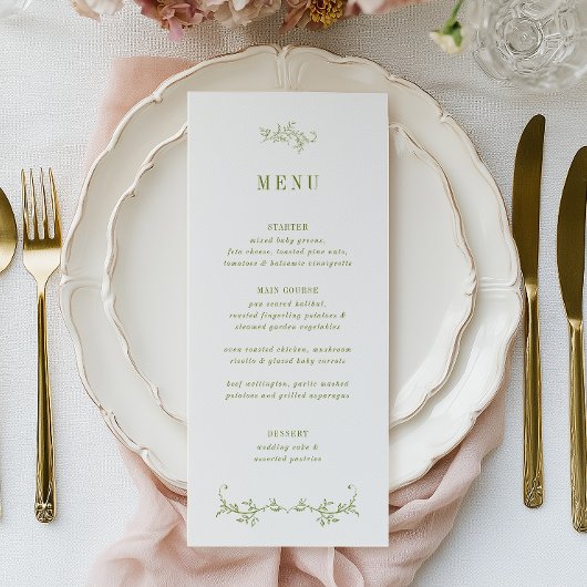 ROWAN | Groene Botanische Bruiloft Menu