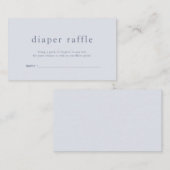 ROWAN Jongen Blauwe Luier Raffle Kaart (Voorkant / Achterkant)