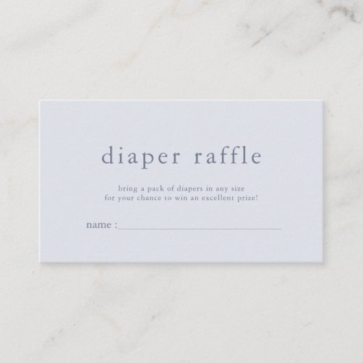 ROWAN Jongen Blauwe Luier Raffle Kaart (Voorkant)