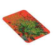 Rowan Leaves & Red Berries over Oranje moderne Flo Magneet (Rechterzijde)