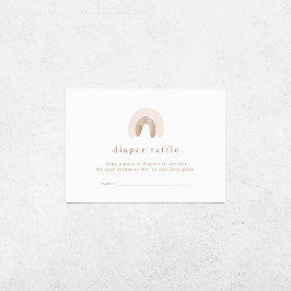 ROWAN Meisje Boho Regenboog Baby shower Luier Raff Informatiekaartje