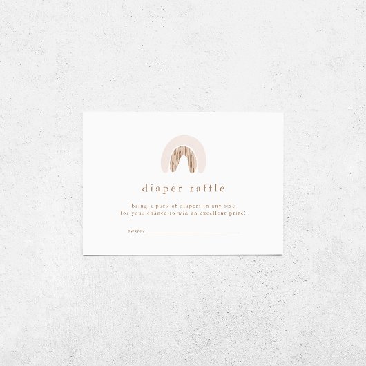 ROWAN Meisje Boho Regenboog Baby shower Luier Raff Informatiekaartje