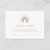 ROWAN Meisje Boho Regenboog Baby shower Luier Raff Informatiekaartje (Voorkant)