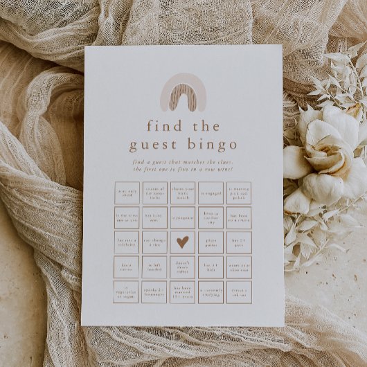 ROWAN Meisje Rainbow Vind de Gast Bingo Game Kaart