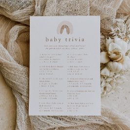 ROWAN Meisje Regenboog Baby shower Trivia Spel Kaa Kaart