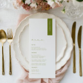 ROWAN Modern Wedding Place Card Menu