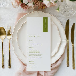 ROWAN Modern Wedding Place Card Menu