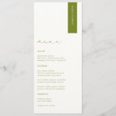 ROWAN Moderne Trouwplaatskaart Menu (Voorkant)
