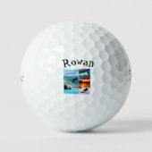 Rowan Naam Met Surfende Chimpansees, Golfballen (Voorkant)