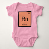Rowan Name Chemistry Element Periodic Table Romper (Voorkant)