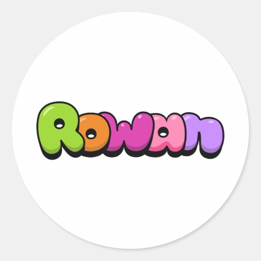 Rowan Ronde Sticker (Voorkant)