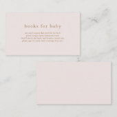 ROWAN Roze Boeken voor Baby shower Kaart (Voorkant / Achterkant)