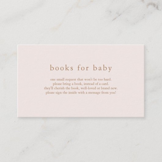 ROWAN Roze Boeken voor Baby shower Kaart (Voorkant)