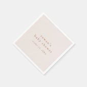 ROWAN Roze en Goud Rustiek Eenvoudig Baby shower Servet (Hoek)