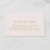 ROWAN Roze Goud Eenvoudig Baby shower Boeken voor  Informatiekaartje (Voorkant)