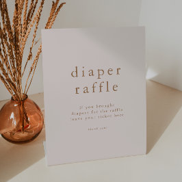 ROWAN Roze Goud Eenvoudig Baby shower Luier Raffle Reclamebord Met Voetstuk