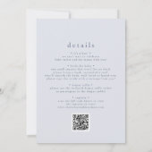 ROWAN rustieke jongen blauw QR eenvoudig Baby show Kaart (Achterkant)