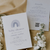 ROWAN Schattige Spring Boy QR Boho Regenboog Baby  Kaart