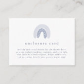 ROWAN Spring Boy Blue Boho Regenboog Baby shower Informatiekaartje (Voorkant)