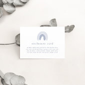 ROWAN Spring Boy Blue Boho Regenboog Baby shower Informatiekaartje