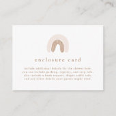 ROWAN Spring Meisje Roze Boho Regenboog Baby showe Informatiekaartje (Voorkant)