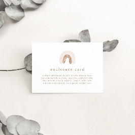 ROWAN Spring Meisje Roze Boho Regenboog Baby showe Informatiekaartje