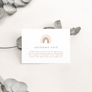 ROWAN Spring Meisje Roze Boho Regenboog Baby showe Informatiekaartje