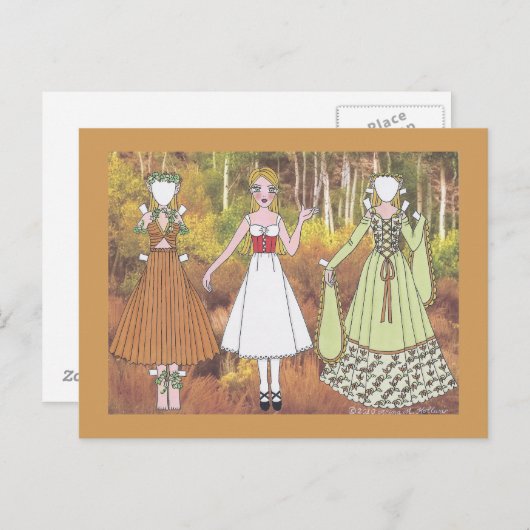 Rowan springt naar boven als een houten Elf Paper  Briefkaart (Voorkant / Achterkant)