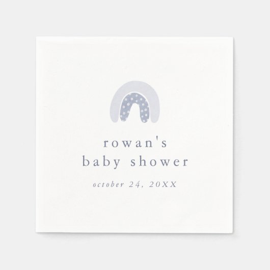 ROWAN Summer Boy Blue Boho Regenboog Baby shower Servet (Voorkant)