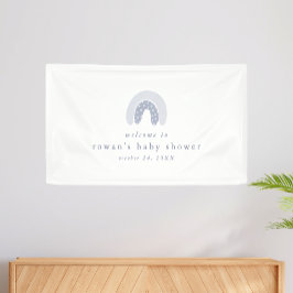 ROWAN Summer Boy Blue Boho Regenboog Baby shower Spandoek