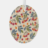 Rowan takken: Textiel charme Glas Ornament (Voorkant Rechts)