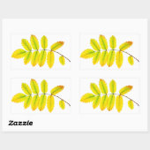 Rowan tree herfstbladeren rechthoekige sticker (Vel)