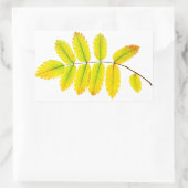 Rowan tree herfstbladeren rechthoekige sticker (Tas)