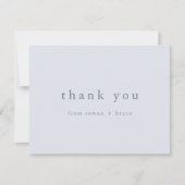 ROWAN Unieke Klassiek Blauw Minimalistisch Modern  Bedankkaart (Voorkant)