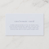 ROWAN Unique Boy Blue Boho Eenvoudig Baby shower Informatiekaartje (Voorkant)