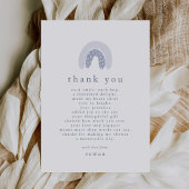 ROWAN Unique Boy Blue Boho Regenboog Baby shower Bedankkaart