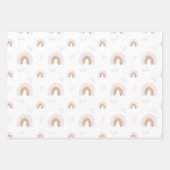 ROWAN Zomer Meisje Roze Boho Regenboog Baby shower Inpakpapier Vel (Voorkant)