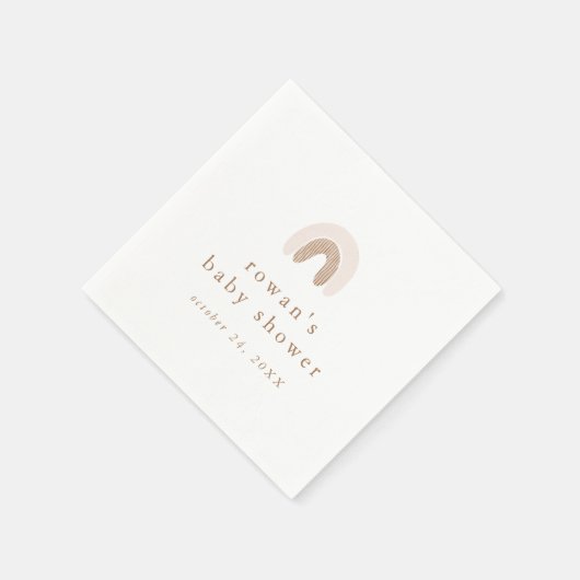 ROWAN Zomer Meisje Roze Boho Regenboog Baby shower Servet (Hoek)