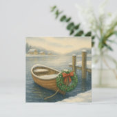 Rowboat Christmas Kaart (Staand voorkant)