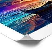 Rowboat Sunset Serenity Poster (Hoek)