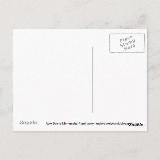 RowBoatsMenemshaPond Briefkaart (Achterkant)