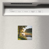 Rowboot Moored bij Lake Magneet (Insitu (Vaatwasser))